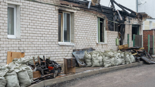 Professional Fire Damage Removal technician working in Somerset, TX